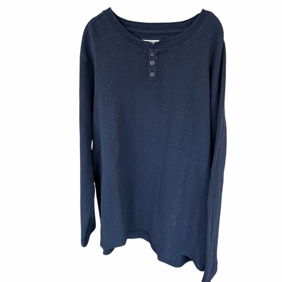 Carbon2Cobalt Other - Men's Navy Long Sleeve Henley Shirt